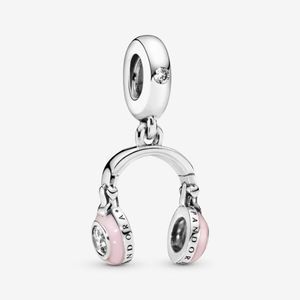 Pandora pink Headphones Dangle Charm